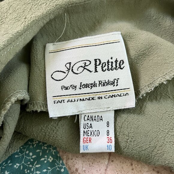 Vintage Joseph Ribkoff Romper Womens Petite Sage Green Bolero Jacket 90s - Picture 6 of 16